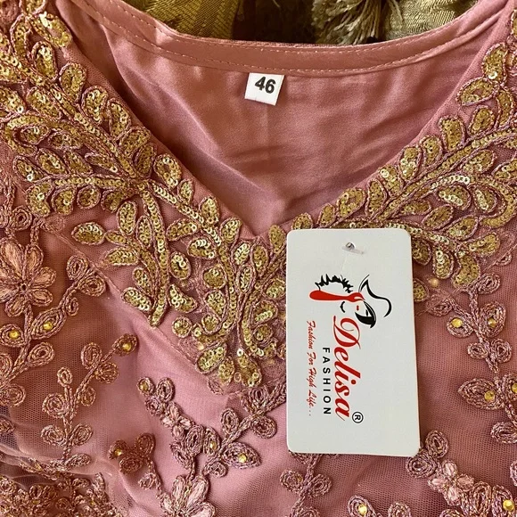 Delisa 3pc Salwar kameez dupatta Embroidered new - Picture 2 of 12